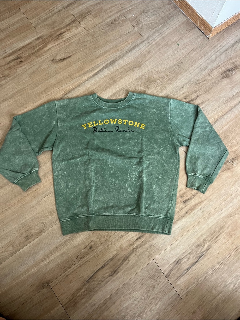 Green tie dye Yellowstone crewneck